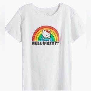 Hello Kitty Rainbow Wave White Shirt Desert Dreamer Tee Sanrio